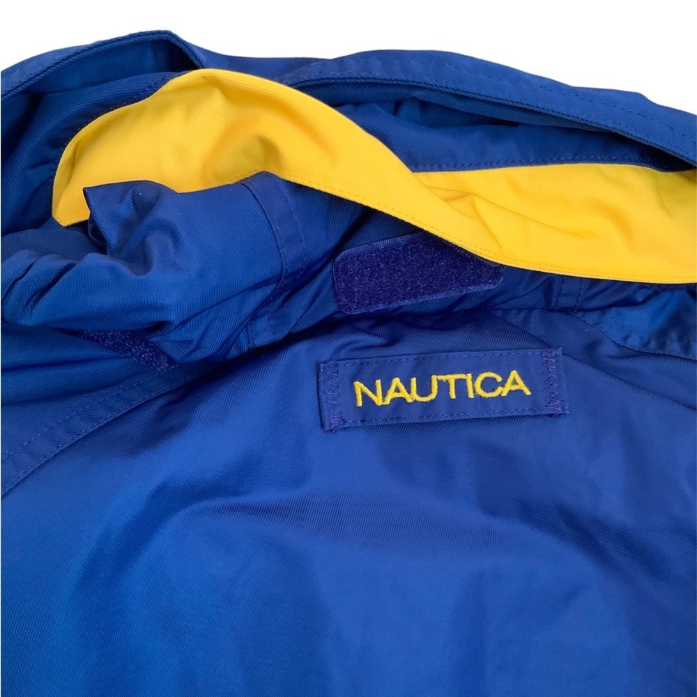 Nautica Womens Windbreaker Rain Jacket Out Blue Yellow Rain Size M #1080 - Picture 5 of 6